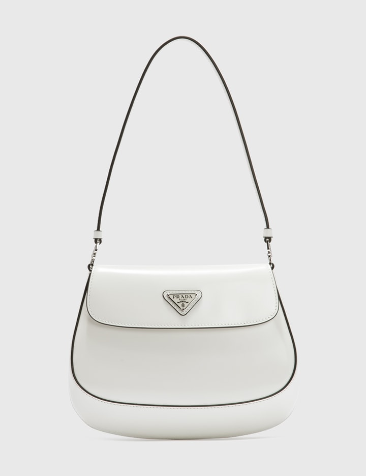 Prada - Cleo Brushed Leather Shoulder Bag With Flap | HBX - Globally  Curated Fashion and Lifestyle by Hypebeast