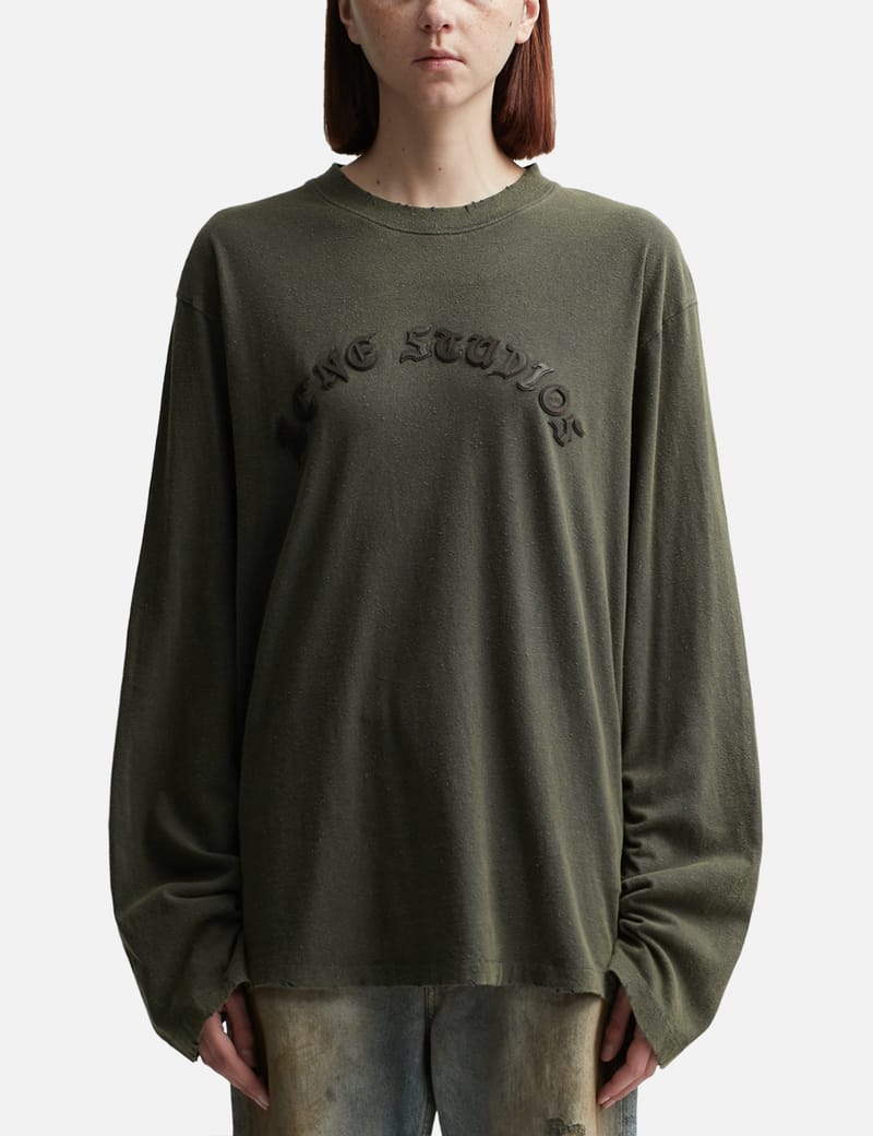 Acne Studios ロゴTシャツ S オリーブ