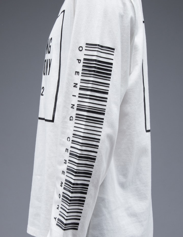 White Oc Barcode L/S T-shirt Placeholder Image