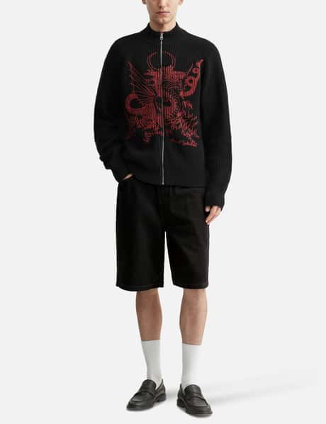 X Daniel Johnston Dragon Knit Zip-Thru Sweater view 14