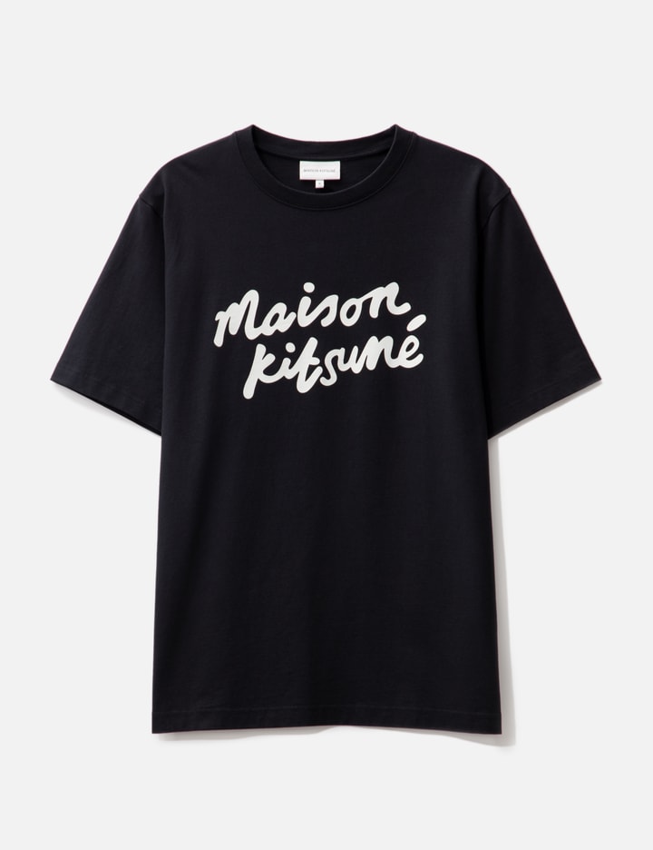 Shop Maison Kitsuné Maison Kitsune Handwriting Comfort T-shirt In Black