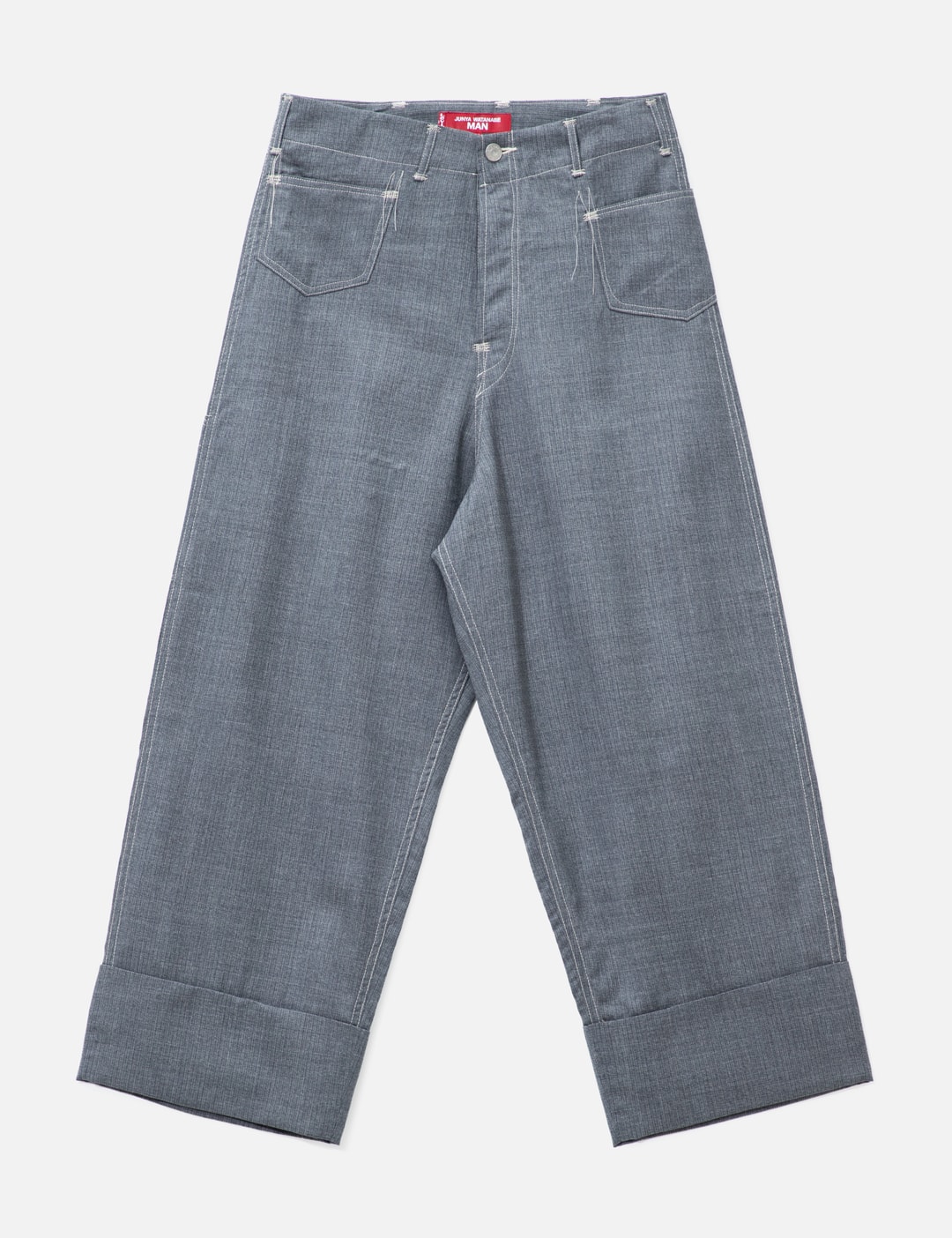 X Levi's Wool Pinstriped Wide Cropped Pants view 7