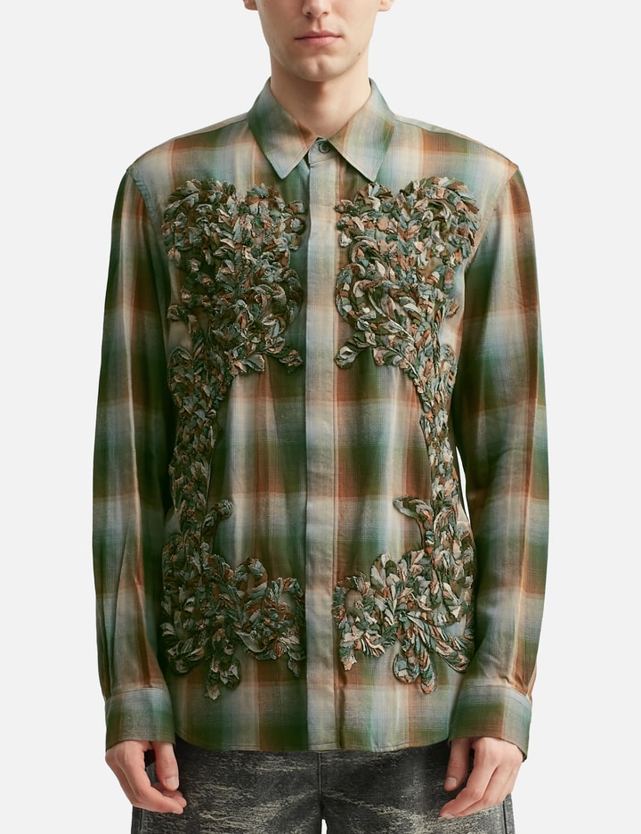 Taakk Graphic-embroidered Shirt In Green