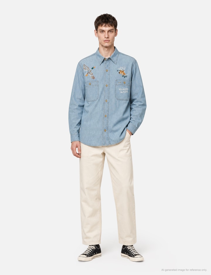 Human Made Embroidered Chambray Shirt
