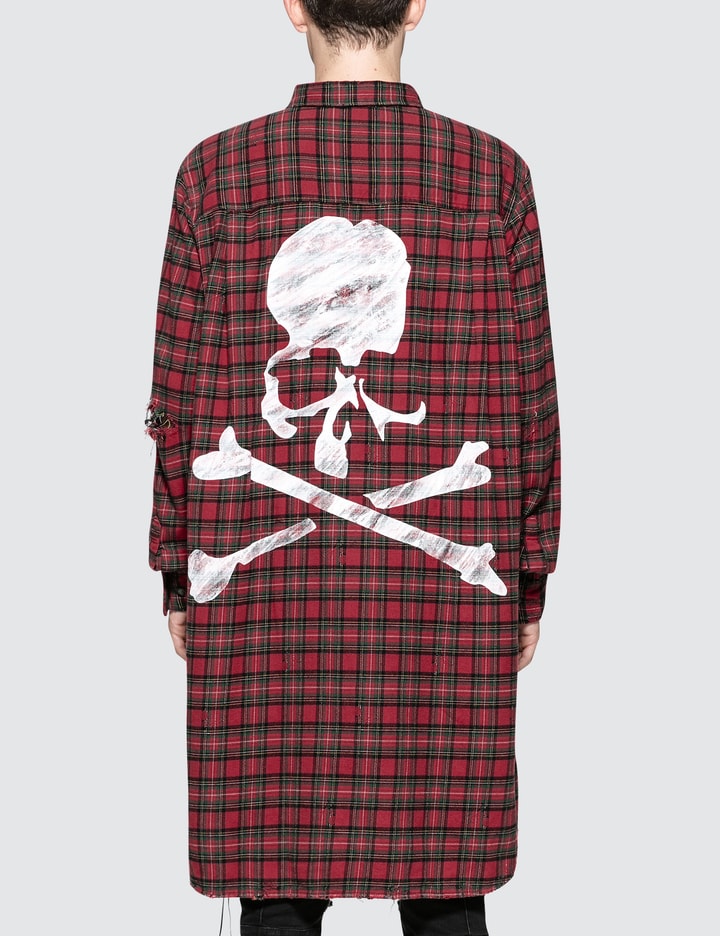 Distressed Flannel Long Shirt Placeholder Image