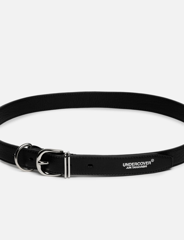 UP2E4W01 Double Buckle Logo Leather Belt Placeholder Image
