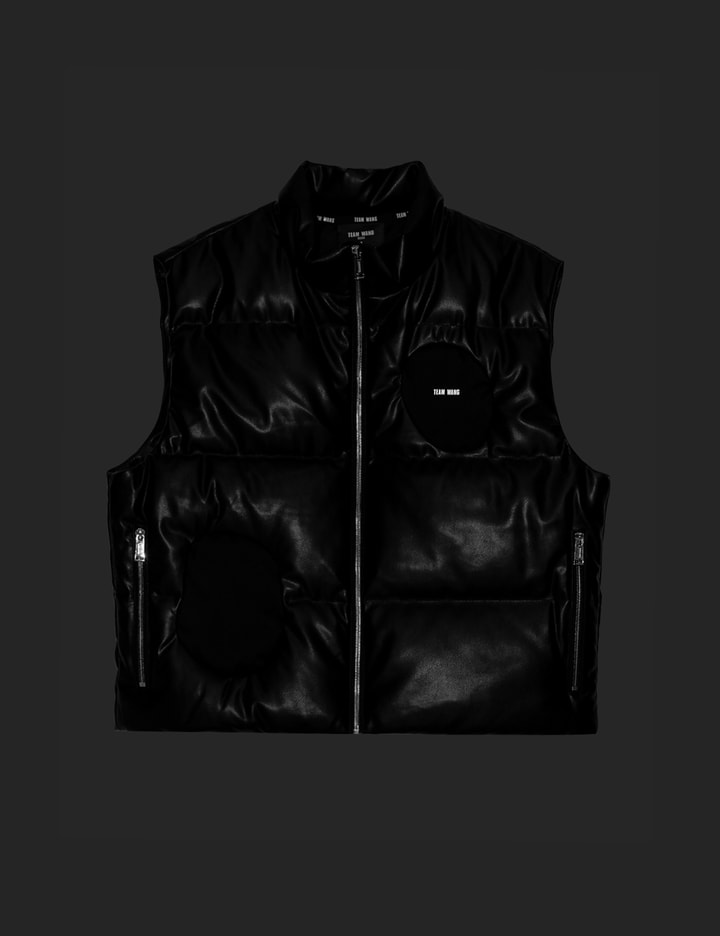 TEAM WANG DESIGN BALLOON  FAUX LEATHER DOWN VEST Placeholder Image