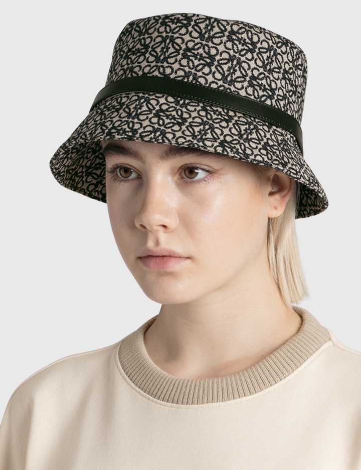 Shop Loewe Anagram Bucket Hat In Blue