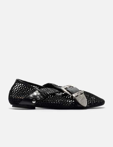 Toga Pulla Cross Strap Mesh Ballet