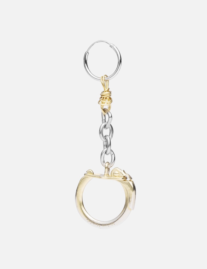 Shop Maison Margiela Key Holder Earring In Silver