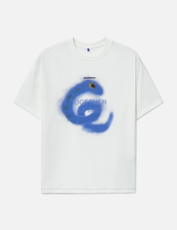 Ader Error Snake Semi-oversized Fit T-shirt In White