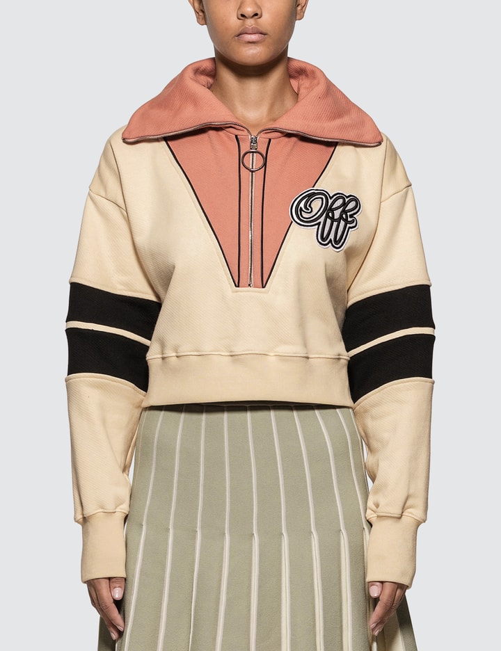 Intarsia Crop Sweatshirt Placeholder Image