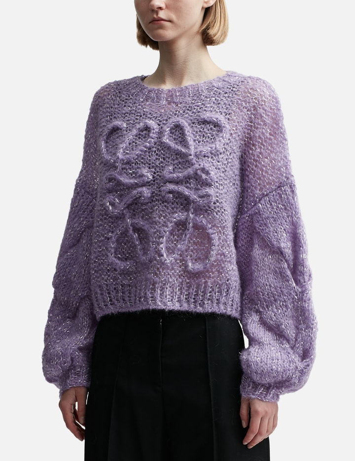 Shop Loewe Anagram Sweater In Purple