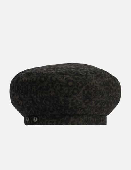 "Marco" Leopard Denim Beret view 6