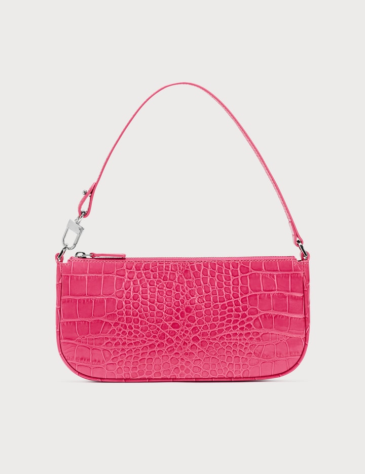 Rachel Hot Pink Croco Embossed Leather Bag Placeholder Image