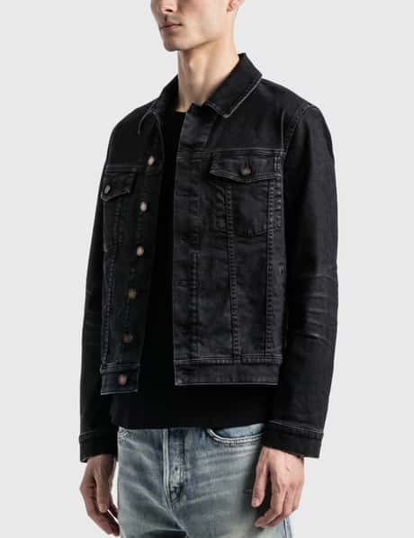 Saint Laurent Lightly Coated Denim Jacket HBX - Main Image