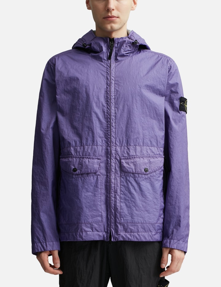 Shop Stone Island Membrana 3l Tc Hooded Jacket In Purple