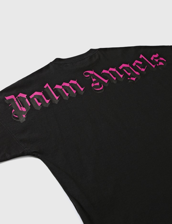 Doubled Logo Over Tee in black - Palm Angels® Official