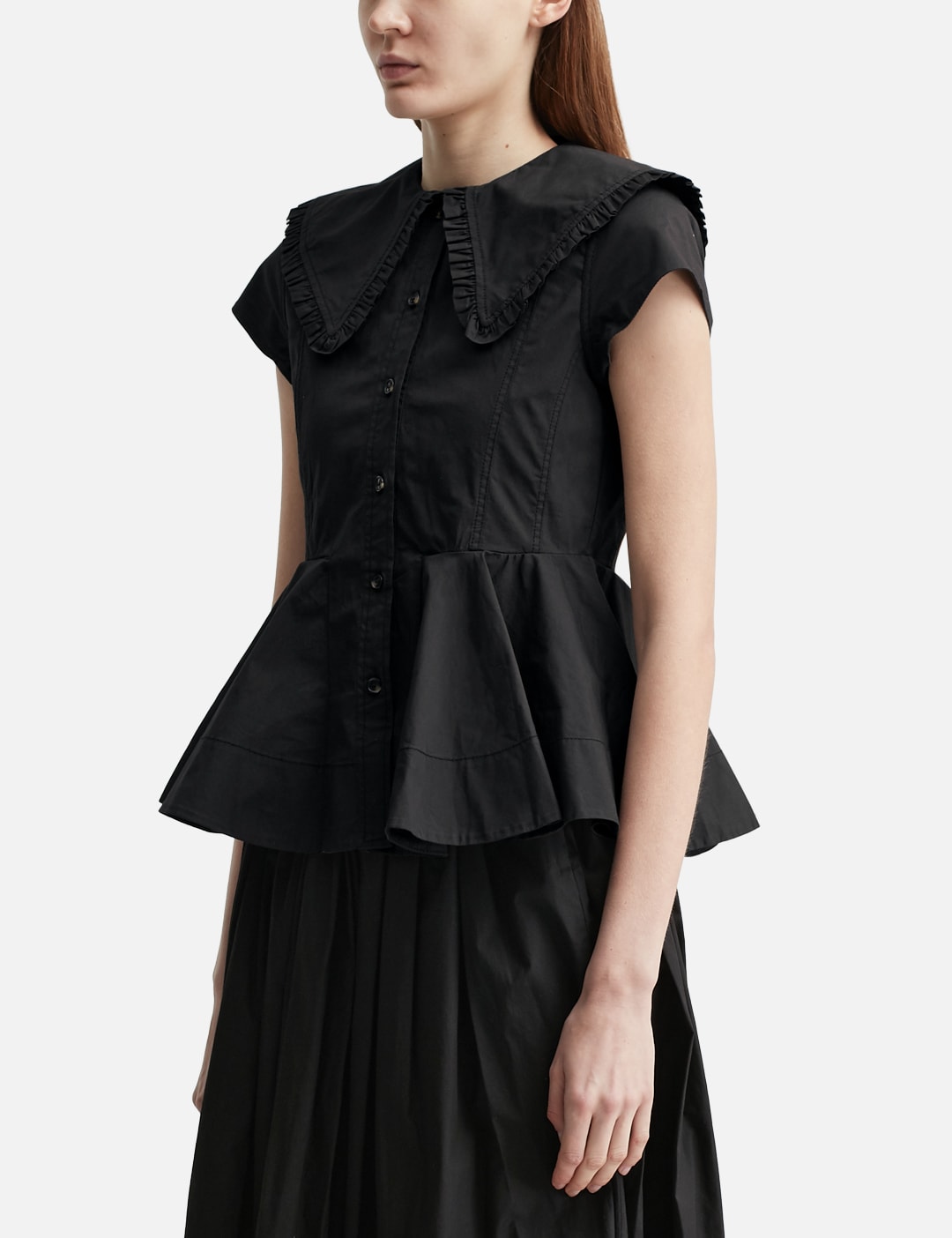 Short Cotton Ruffle Shirt view 14