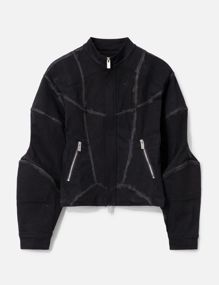 Padded Zipped Denim Jacket Placeholder Image