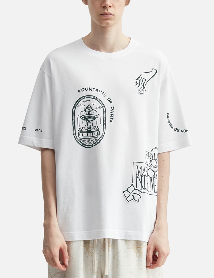 메종 키츠네 Art Nouveau Stamps Oversize T-Shirt