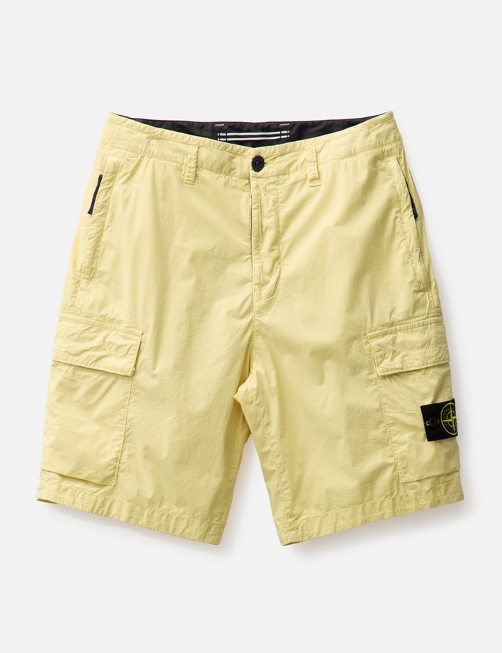 Stone Island Regular Fit Cargo Bermuda Shorts In Yellow