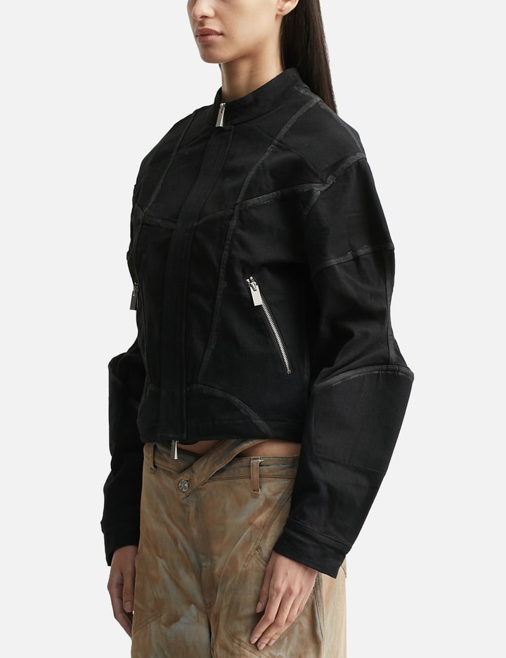 Padded Zipped Denim Jacket Placeholder Image