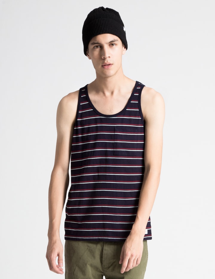 Saturdays Nyc Indigo Stripe Rosen Tank Top