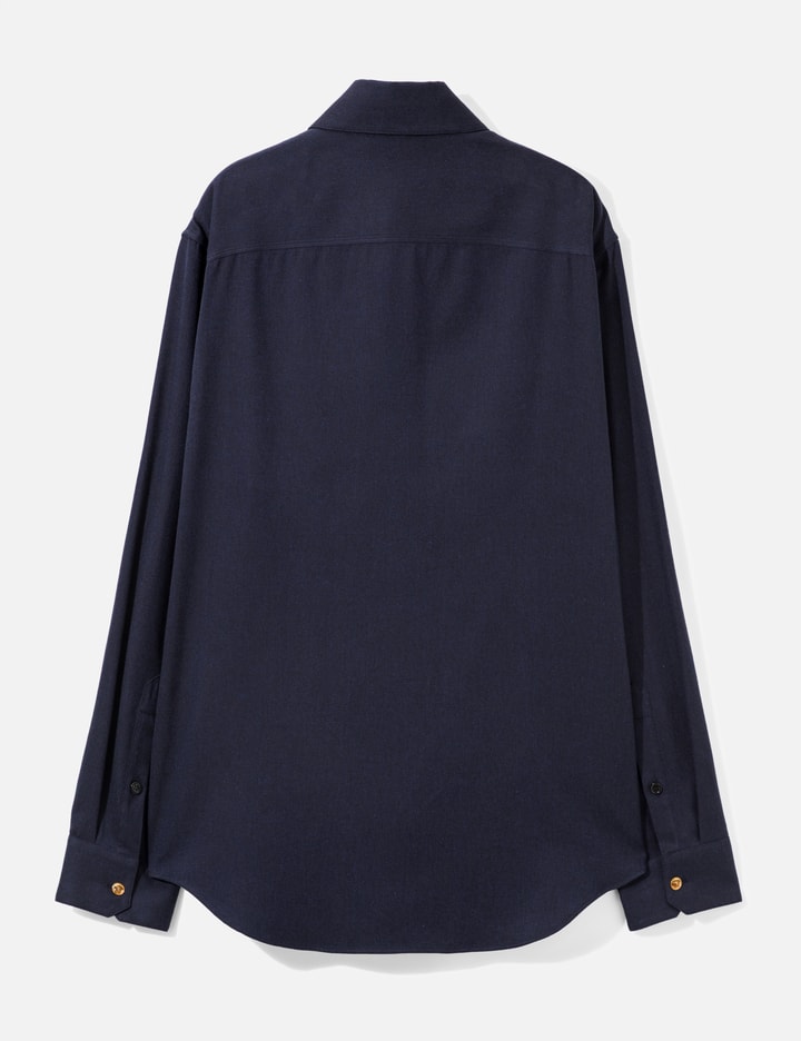 Versace Herringbone Flannel Cotton Regular Shirt