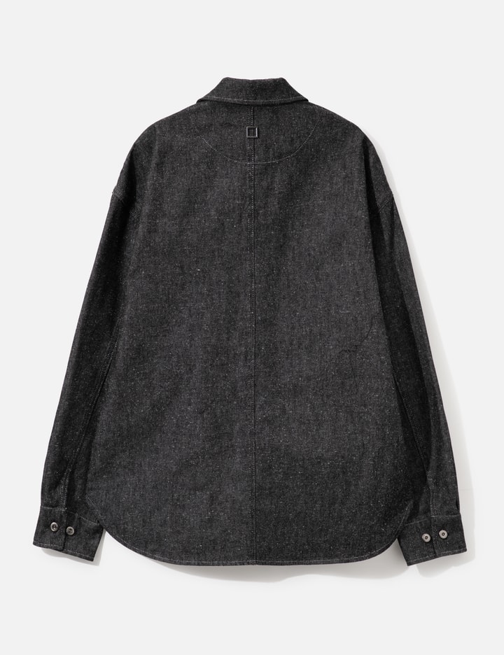 Wooyoungmi Black Cotton Silk Denim Shirt