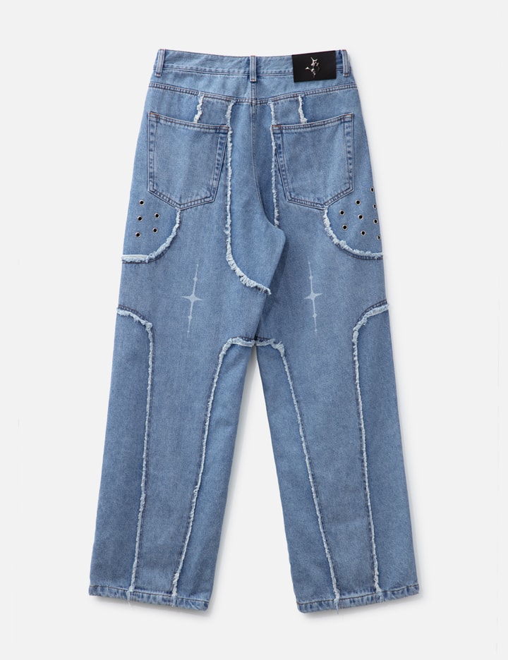 DESTROYED CROSS DENIM PANTS Placeholder Image