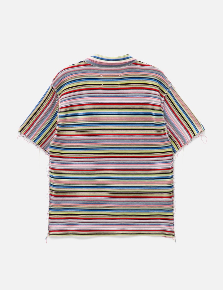 Stripe Knit Polo Shirt Placeholder Image