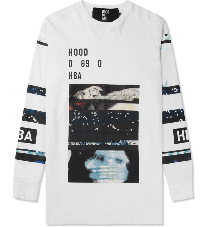 Hood By Air. - White Layered Graphic L/S T-Shirt | HBX