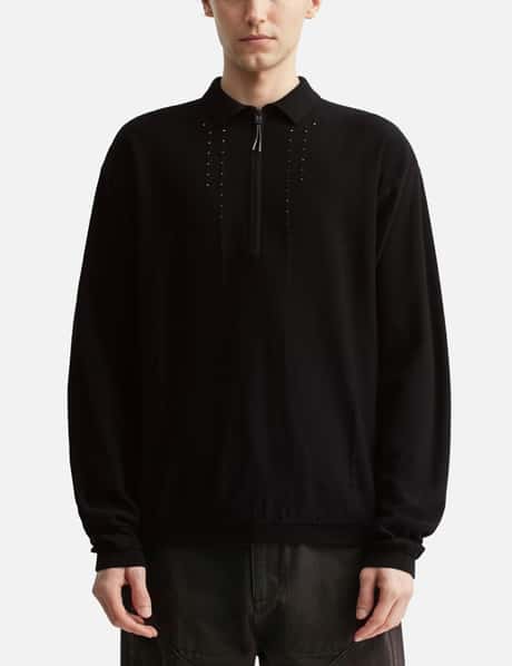 Pinched Wool Knit Polo view 10