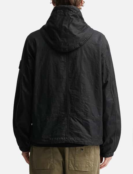 Organic-Look Nylon Panama-TC Hooded Jacket view 12