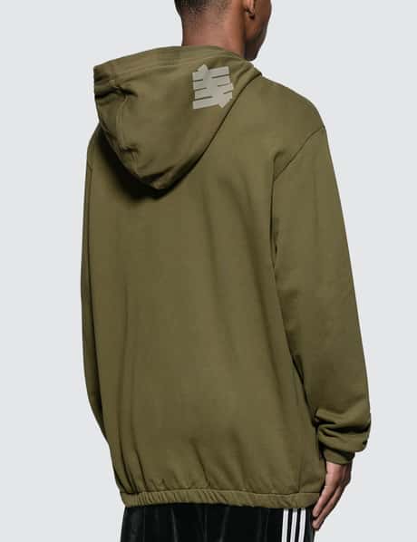 adidas gazelle silver green womens Relaxed Zip Through Hoodie in Grey