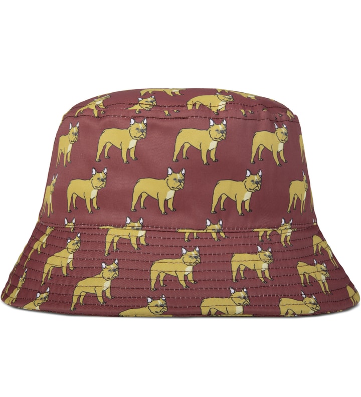 Burgundy French Bulldog Bucket Hat Placeholder Image