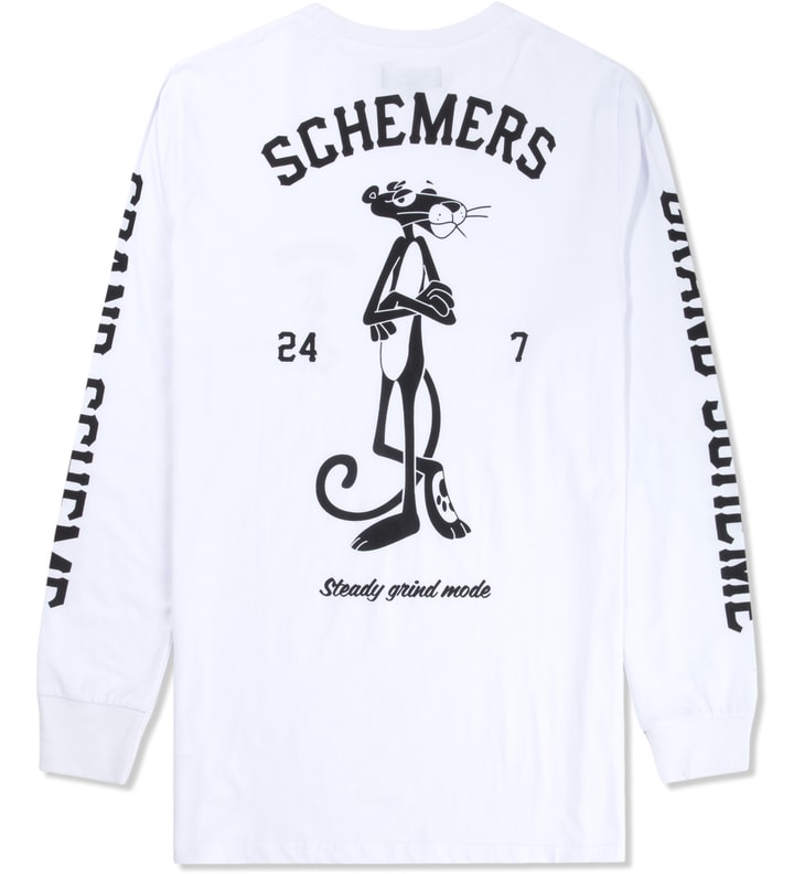 White Pink Panther L/S T-Shirt Placeholder Image