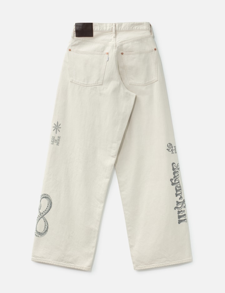 SUGARHILL Tattoo Flash Print Modern Denim Wide Cut