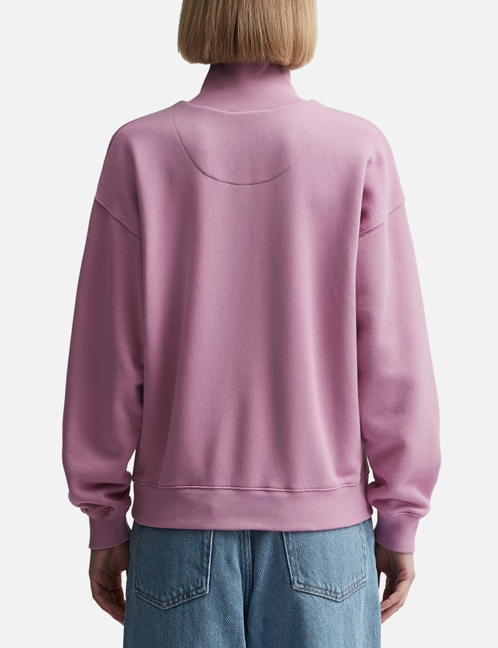 Shop Maison Kitsuné Baby Fox Patch Half Zip Sweatshirt In Pink