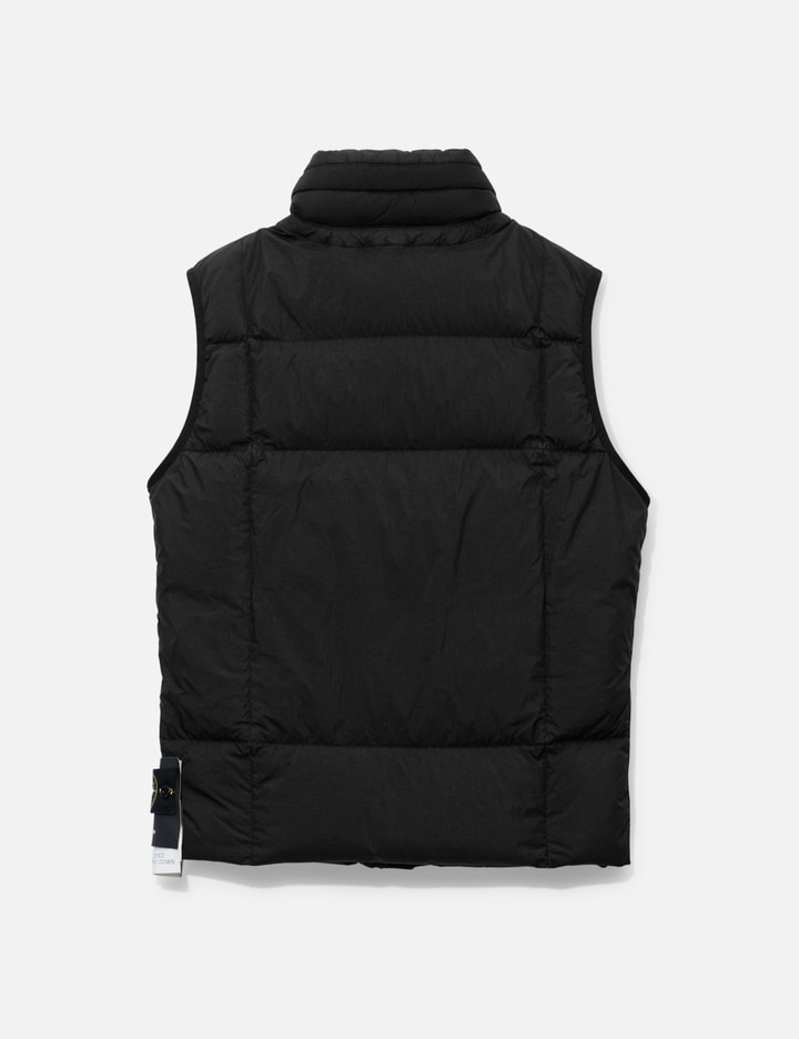 Shop Stone Island Garment Dye Down Vest In Black