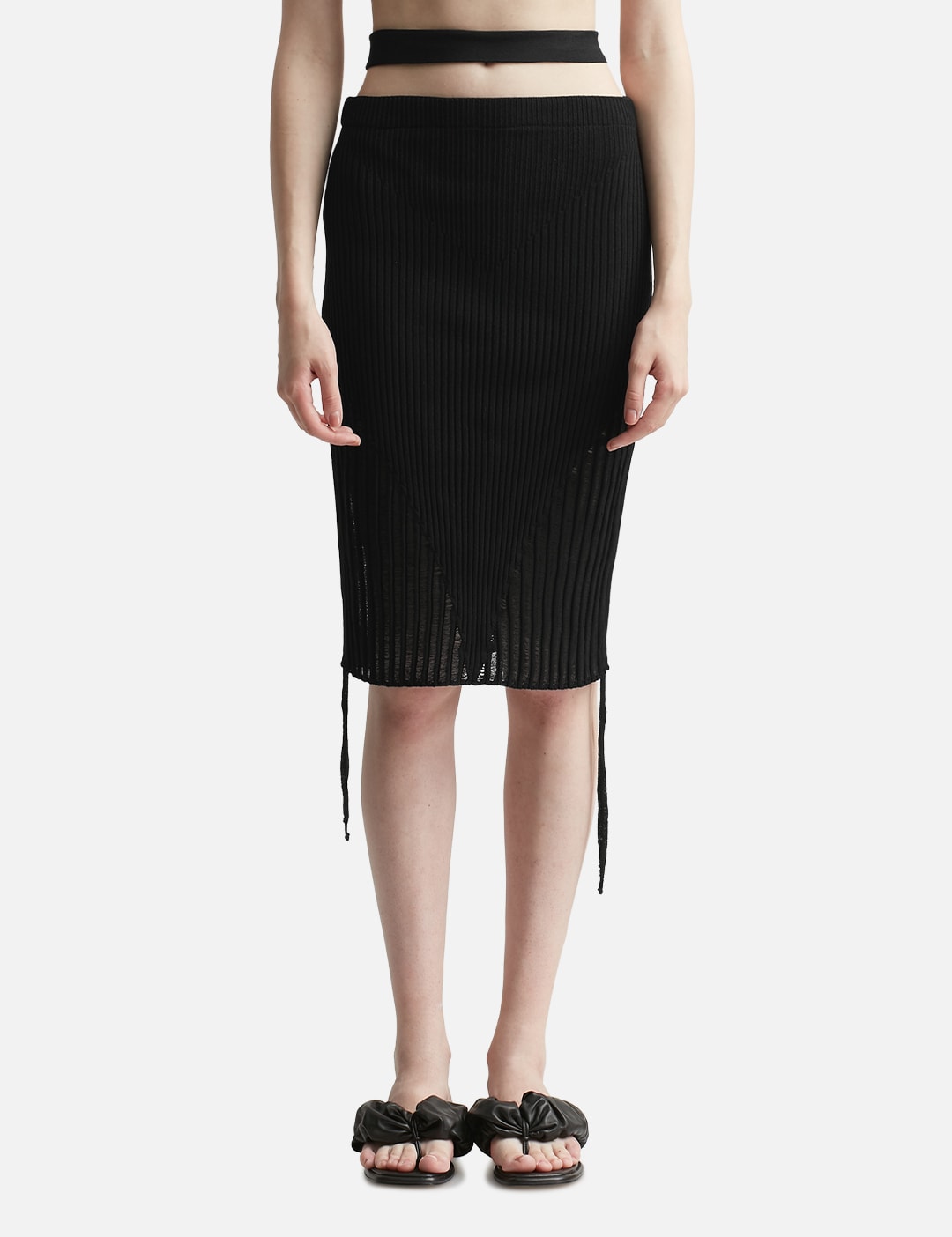 Ribbed Knit Pencil Skirt view 13