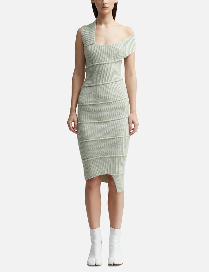maison margiela asymmetric dress MM6, Layered Dress, Woman, Black, Size: 42