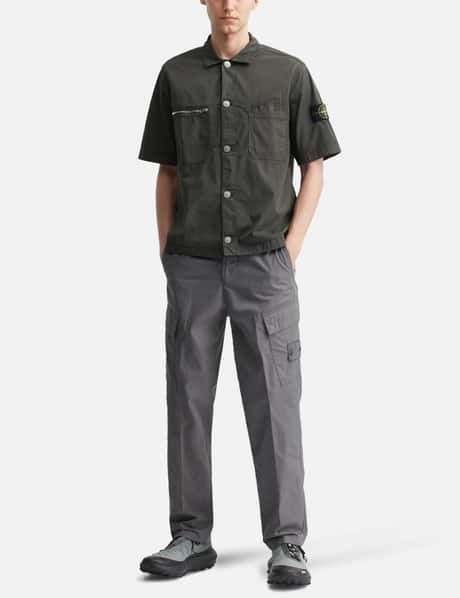 Supima® Cotton Twill Stretch-TC Short-Sleeve Overshirt view 14