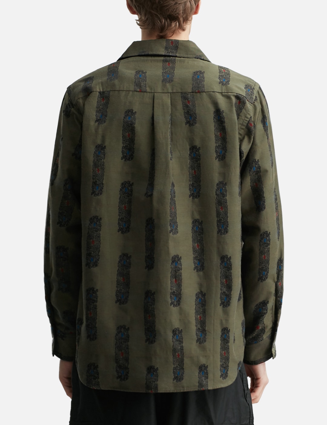 Pin-Tuck Collar Shirt - Abstract Jacquard view 19