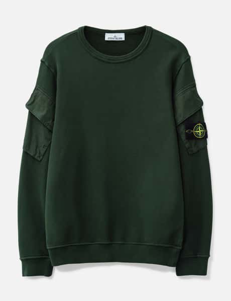 스톤 아일랜드 Brushed Organic Cotton Fleece Sweatshirt