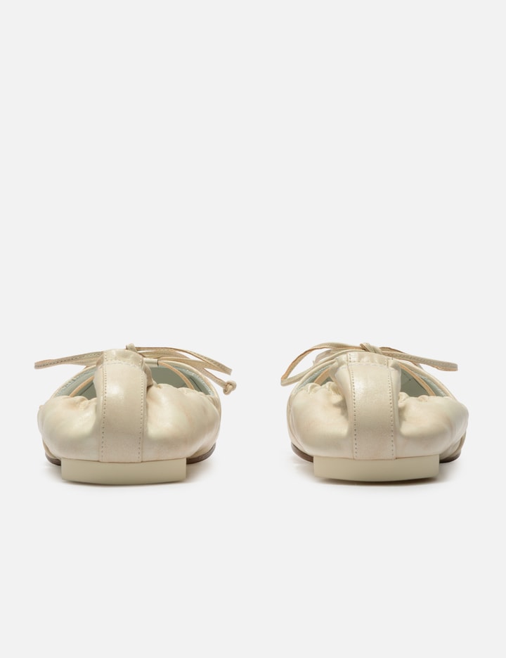 MM6 메종 마르지엘라 Square-Toe Leather Ballerina Shoes