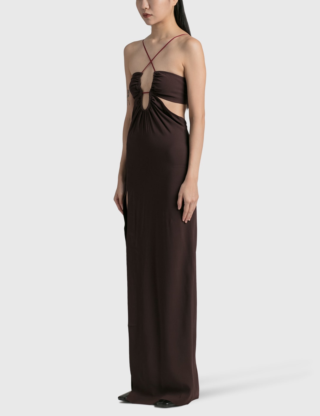 Front Key-Hole Floor Length Dress view 14