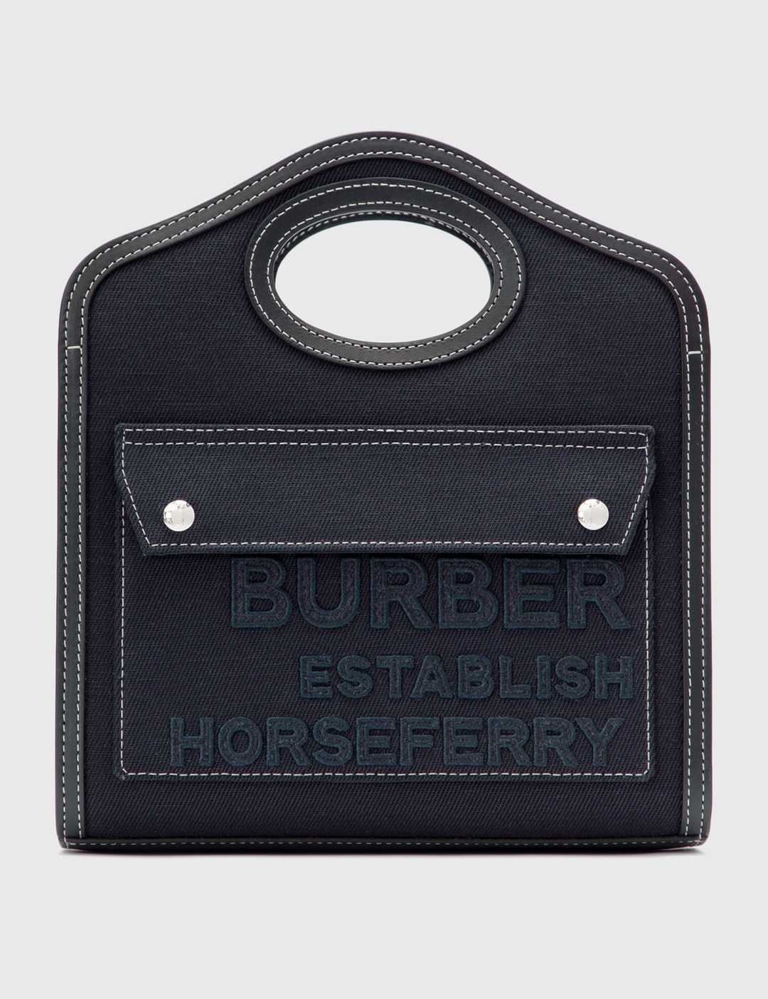 Burberry Black Small Horseferry Leather Lola Crossbody Bag Blue