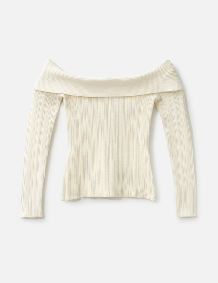 Anna Quan Rib-Knit Off Shoulder Top